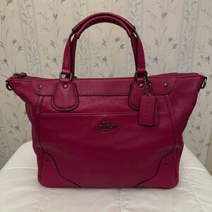 Coach Fuchsia Leather Tote Bag